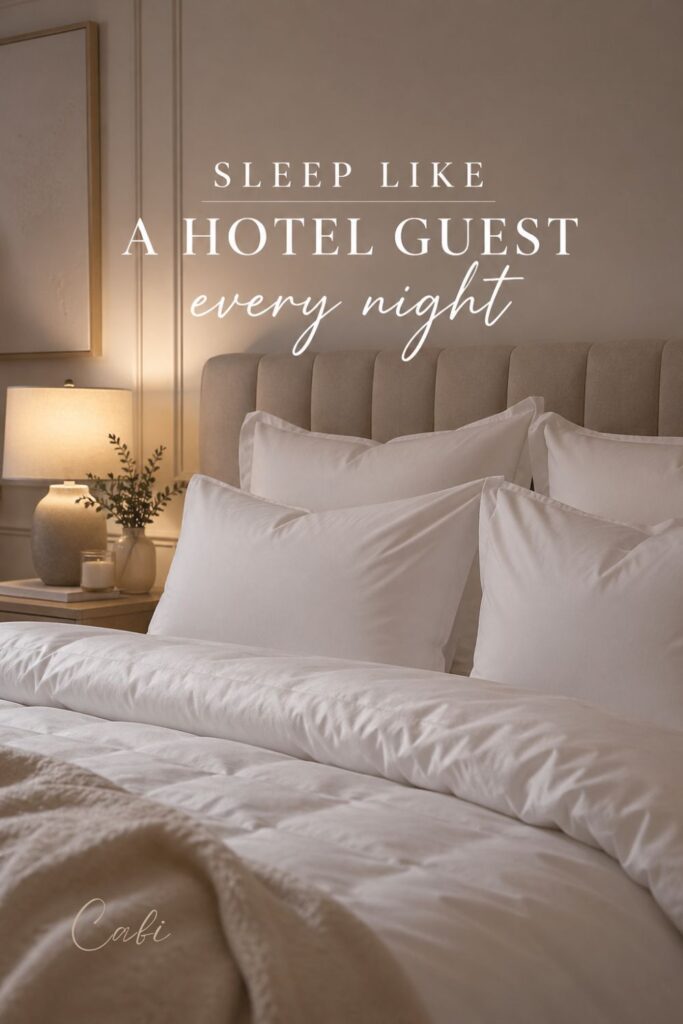 cozy bedroom hotel style pillows aesthetic decor soft bedding luxury sleep inspiration