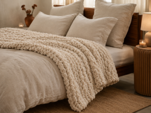 chunky knit throw