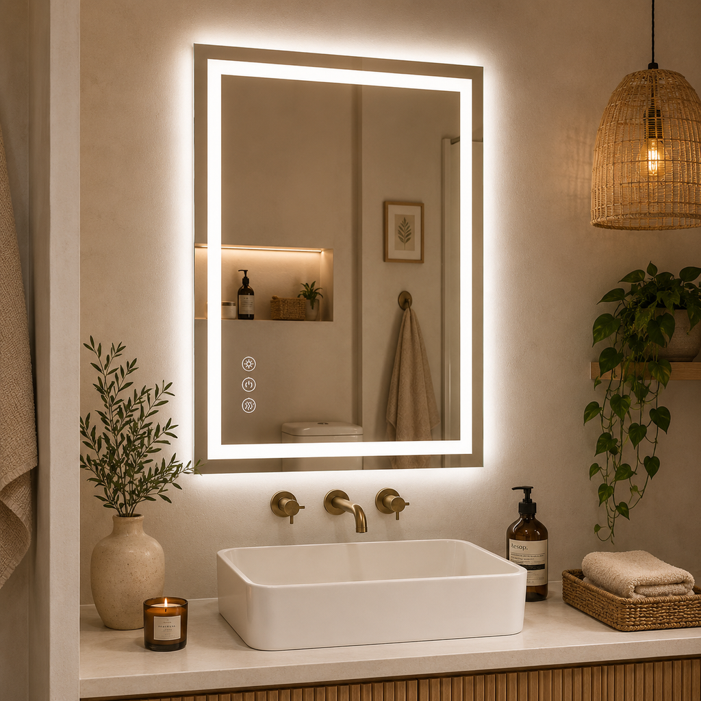 led blacklit miror