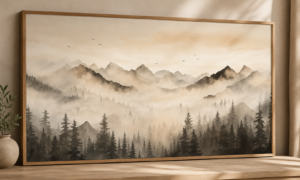 soft watercolor landscape